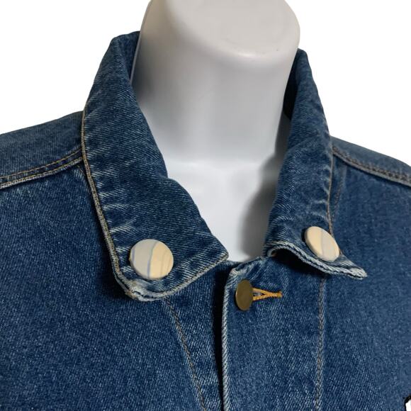 BD Custom Classics Jean Jacket With Custom Pockets And Back Womens Size M - Picture 3 of 8